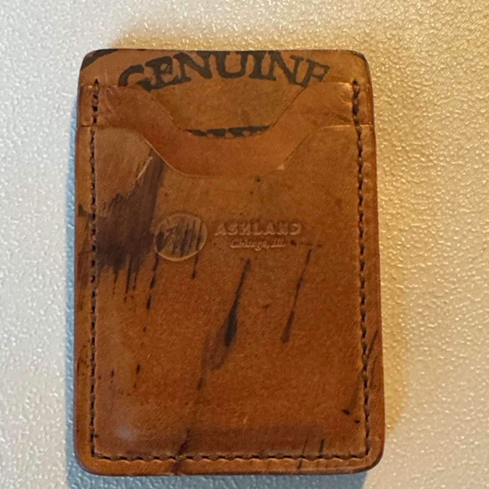 Ashland Tan Leather Card Sleeve